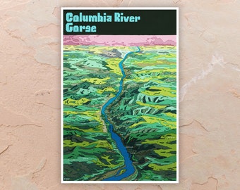 Columbia River Gorge map - All proceeds donated to Columbia Riverkeeper (Environmental Organization)