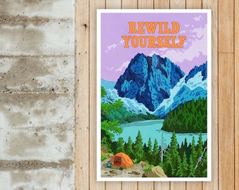 Rewild Yourself - Original art poster print