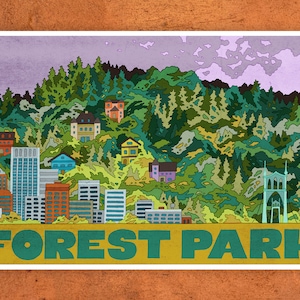 Forest Park – Portland Oregon – Hochwertiger Original-Kunstdruck