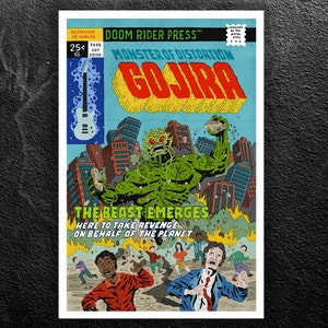 Gojira Poster —  Music poster - Heavy metal art