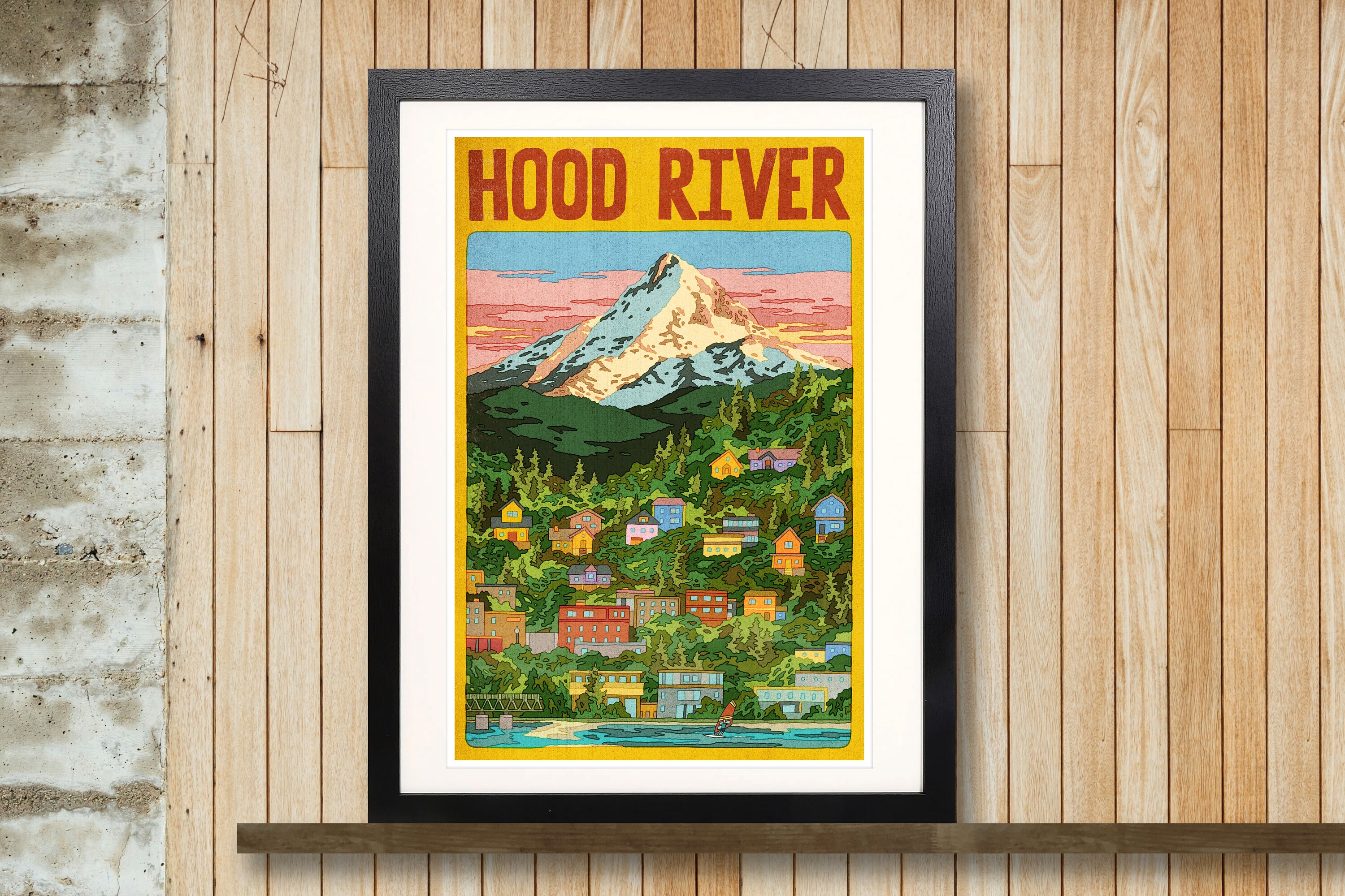 Hood River art print - All proceeds donated to Pacific Northwest Search and Rescue