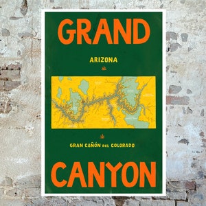 Grand Canyon - Kartenkunst - Posterdruck