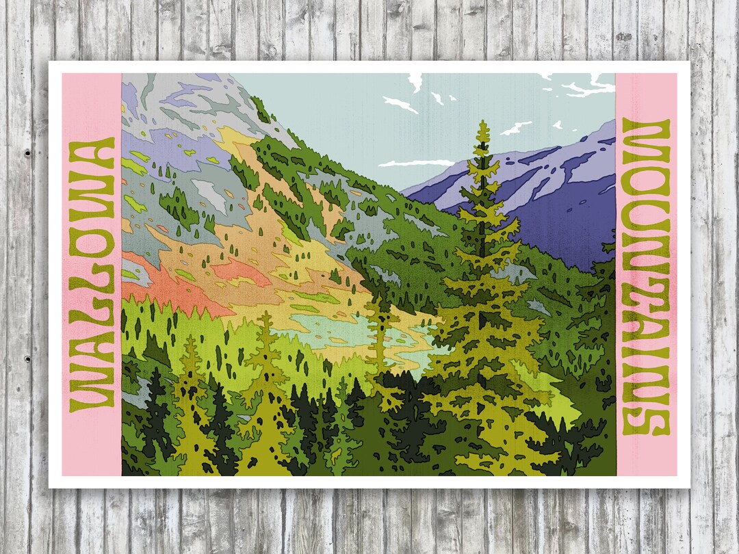 Wallowa Mountains Original Art Print Etsy