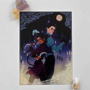 Six of Crows - A5 art print of Wraith and Dirtyhands, Inej and Kaz