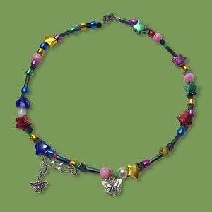 Gouden en zilveren Kralen ketting | Chunky Ketting | Fairycore Ketting | Fairy Kralen Ketting