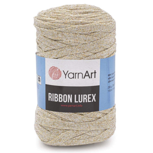 YarnArt Ribbon Lurex Fil Sparkle, Métallique, Paillettes, Brillant, Fil Brillant 250g 110m