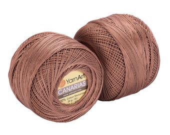 YarnArt Canarias Mercerized Thread Silky Shiny Cotton Lace Hand Crochet Yarn 20g 203m