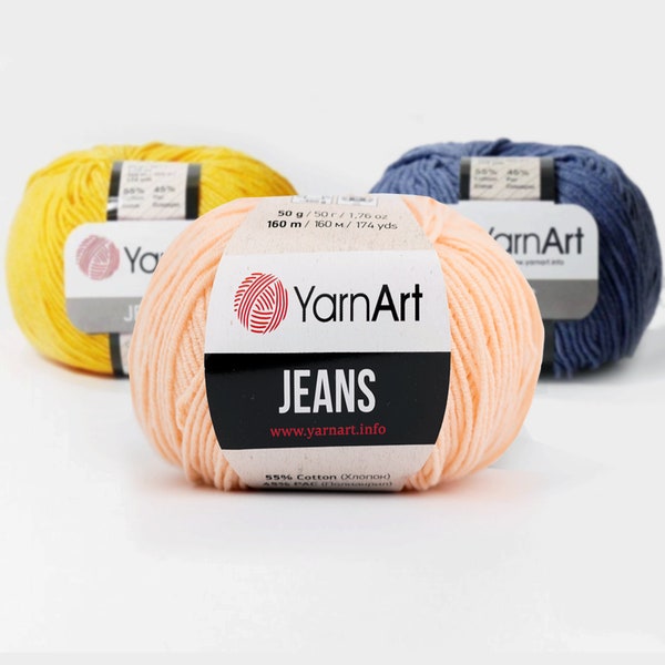 YarnArt Jeans Best Amigurumi Fine Sport Poupée en coton doux au crochet, tricot au crochet 50 g 1,76 oz 174 m