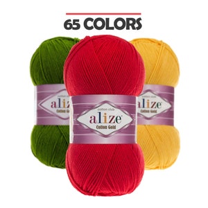Alize Cotton Gold Yarn  Microfiber Acrylic Crochet 100g 330m