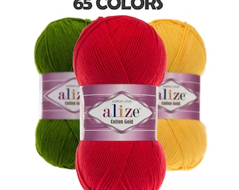 Alize Cotton Gold Yarn  Microfiber Acrylic Crochet 100g 330m