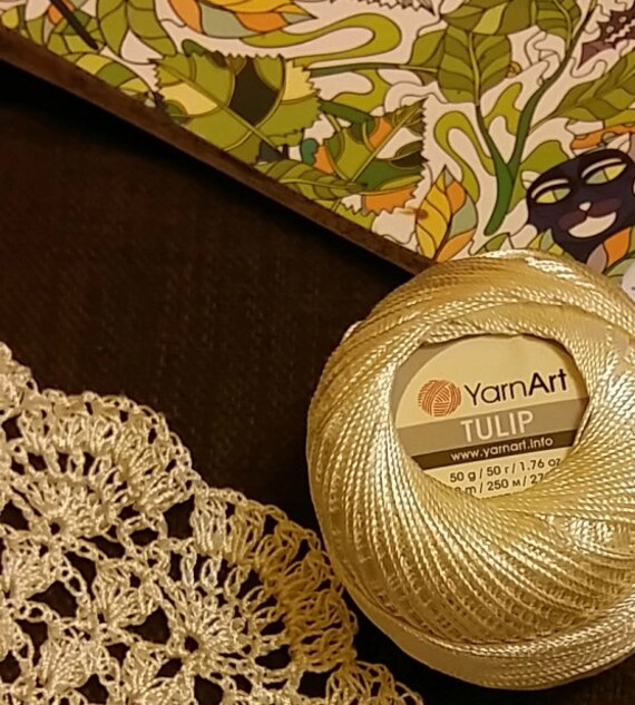 Yarn Art Tulip Lace Silky Thread Shiny Variegated Microfiber