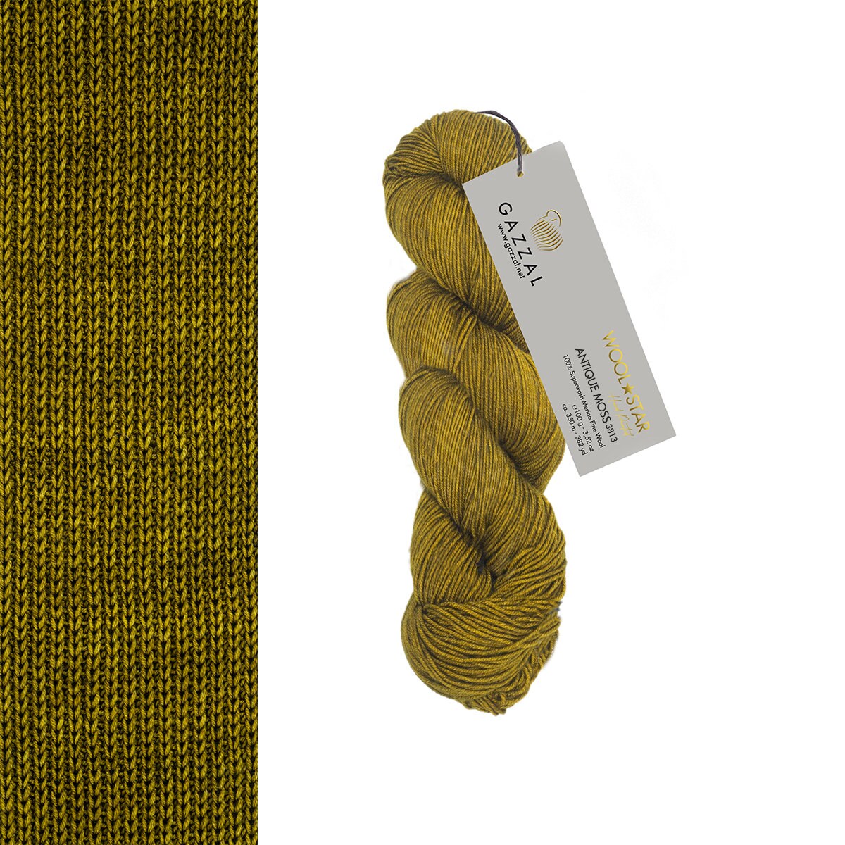 Gazzal Wool Star Merinowolle | Handgefärbt Superwash | 100g/350m | Für Pullover & Accessoires