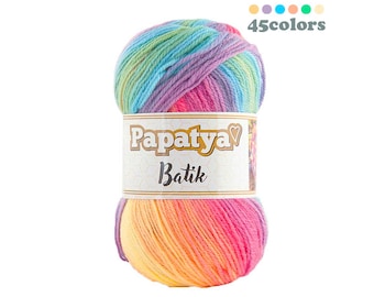 Ombre Acrylic DK Yarn: Papatya Batik Soft Gradient, 100g