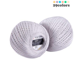 YarnArt Lily Lace Mercerized Cotton Thread Embroidery Sewing 50g 225m