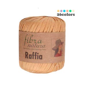 Natural Raffia Paper Yarn Fibra Natura for Bag, Hat, Accessories Rope Rayon