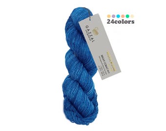 Gazzal Wool Star Yarn: Superwash Merino Sock Yarn, Hand-Painted (100g, 382 yds)