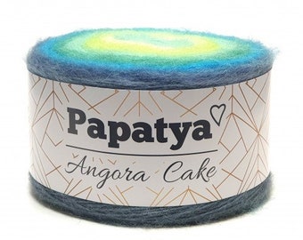 Papatya Angora Cake laine, mandala pastel, multicolore, dégradé, panaché, marbré 200 g 1100 m