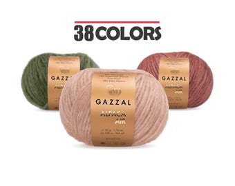 Gazzal Alpaca Air Yarn: Brushed DK Weight Yarn