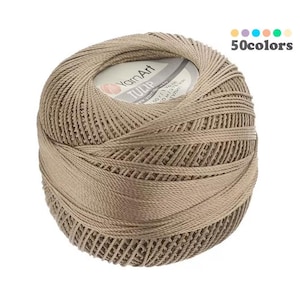 Filato Art Tulip Lace Filo di seta Lucido Variegato Microfibra Ricamo Uncinetto Marmo 50g 250 m