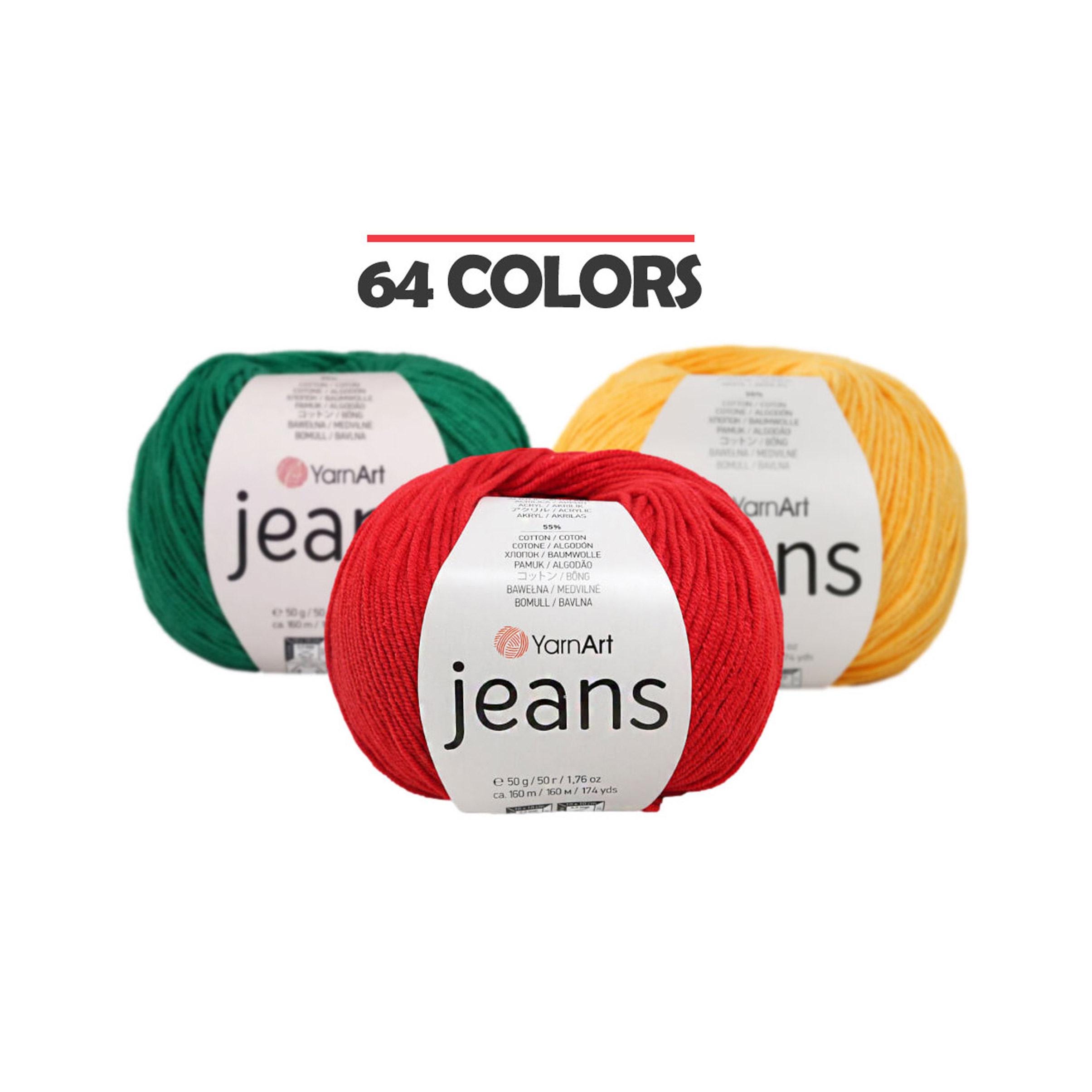 YarnArt Jeans Best Amigurumi Yarn – 55% Cotton Crochet Yarn – 160m – Soft Cotton Blend – Pastel & Bright Colors