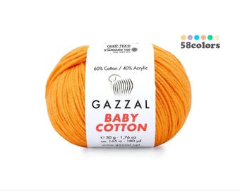 Gazzal Baby Cotton Yarn 50g 165m