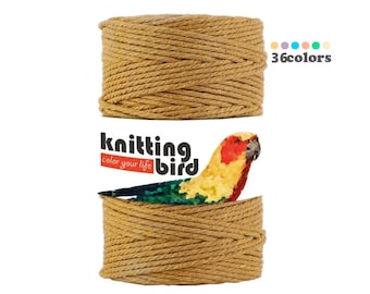 KnittingBird Macrame Cotton Cord 3mm 250g 85m