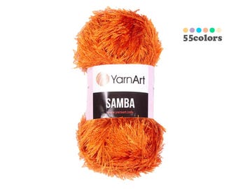 YarnArt Samba Eyelash Fluffy Yarn Polyester, Amigurumi Doll Animal Hair 100g 150m