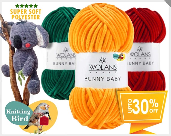 Wolan Bunny Baby Yarn - Chenille Yarn