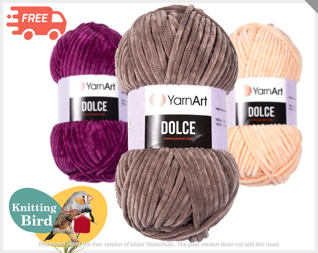 Yarn Art Dolce Chenille Yarn Baby Soft for Amigurumi Blanket Etsy