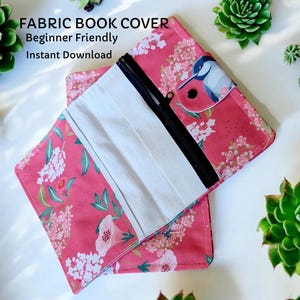 DIY Stoff-Buchhülle Schnittmuster: A5 Notebook, iPad, Laptop (Digital PDF)