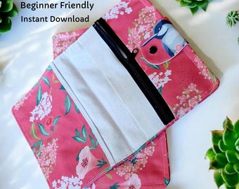 DIY Fabric Book Cover Sewing Pattern: A5 Notebook, iPad, Laptop (Digital PDF)