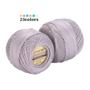 Filato mercerizzato YarnArt Canarias Filato di cotone lucido e setoso per uncinetto a mano 20 g 203 m