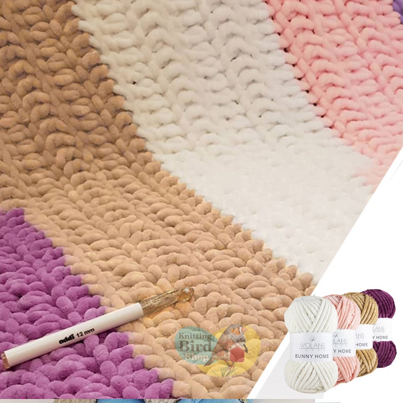 Example of a knitted blanket with Wolans.
