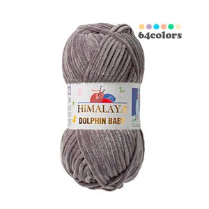 Himalaya Delphin Baby Chenille Samt Garn Plüsch Teddybär, Amigurumi, Tiergarn 100g