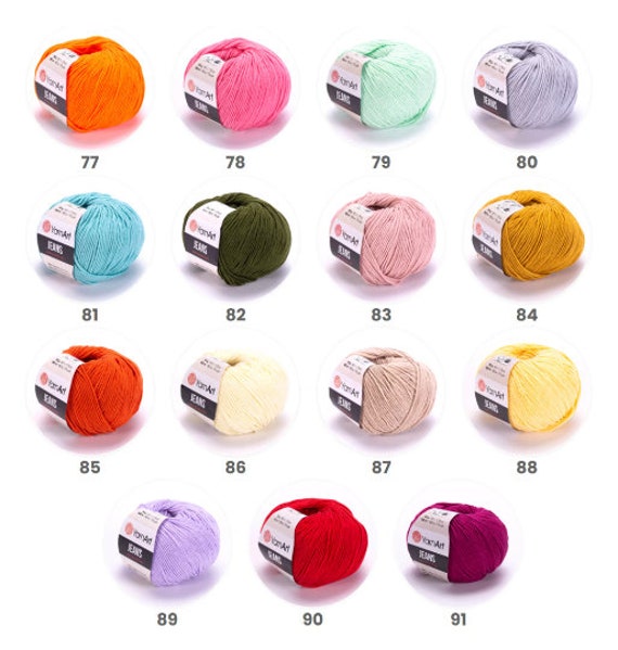 Yarn Art Jeans,Amigurumi,Crochet,Off White 55% cotton, 45% Acrylic
