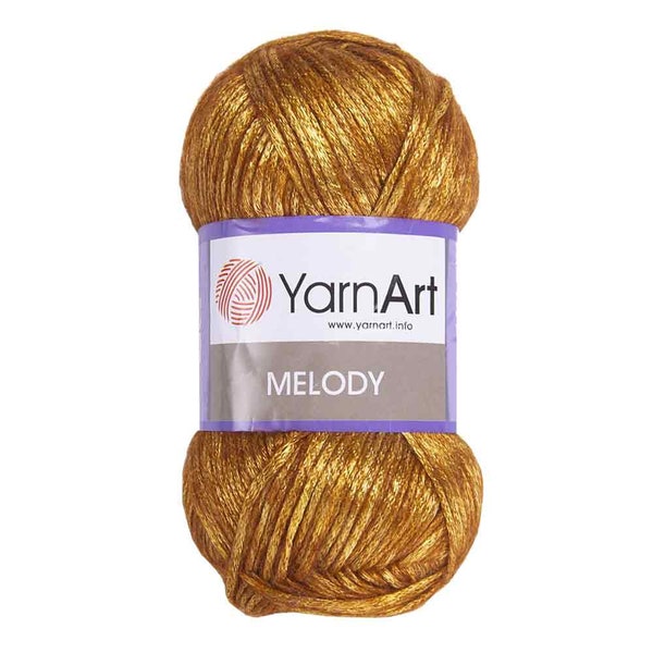 Yarn Art Melody Fil métallique Cuivre, Or, Argent Brillant Soyeux Paillettes 100g 230m