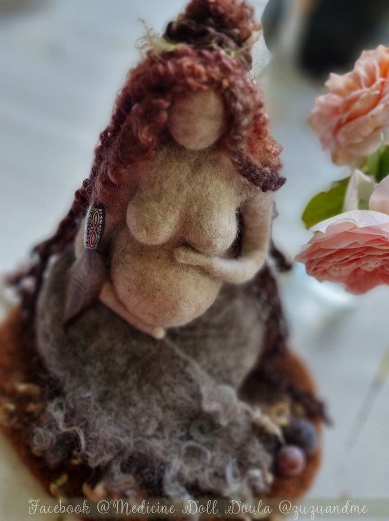Mama Gaia Mother Earth Goddess Pagan doll birth altar Spirit doll Fertility doll Blessing way image 2