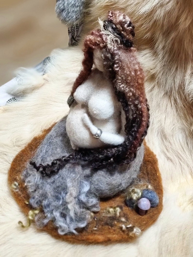 Mama Gaia Mother Earth Goddess Pagan doll birth altar Spirit doll Fertility doll Blessing way image 6