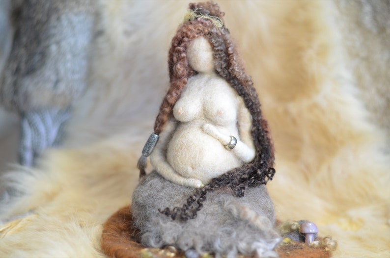 Mama Gaia Mother Earth Goddess Pagan doll birth altar Spirit doll Fertility doll Blessing way image 1