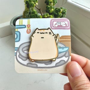 Katsu the Cat &quot;Hug Me Please&quot; Hard Enamel Pin