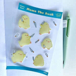 Momo the Duck Sticker Sheet