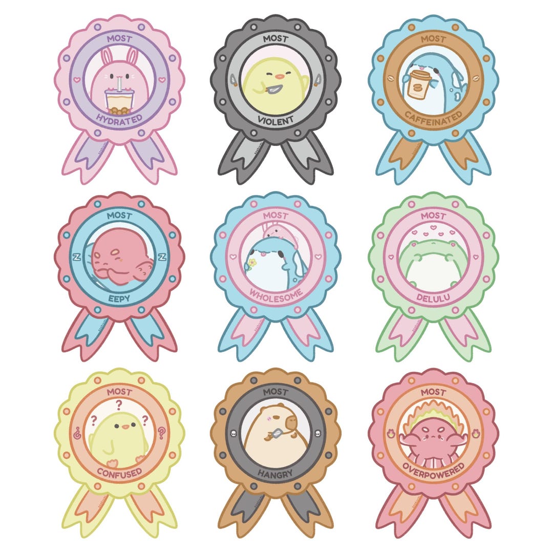Yuuto & Friends Reward Vinyl Stickers | Cute Kawaii Sticker - Etsy