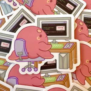 Programmer Oochi the Octopus Sticker