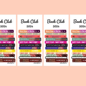 Custom Bookmark Set | Illustrated Bookstack | Print Your Own | DIGITAL DOWNLOAD ONLY