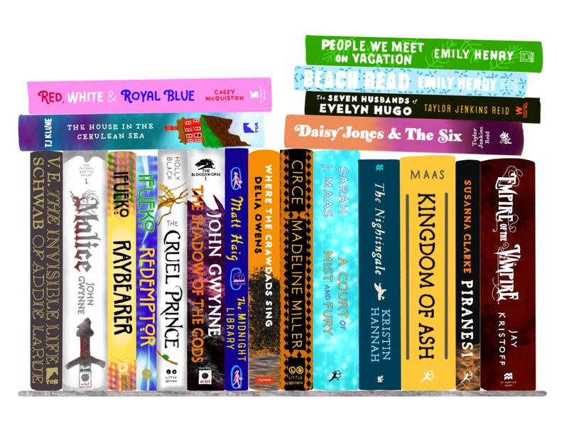 Custom Book Stack Illustration DIGITAL ONLY - Etsy