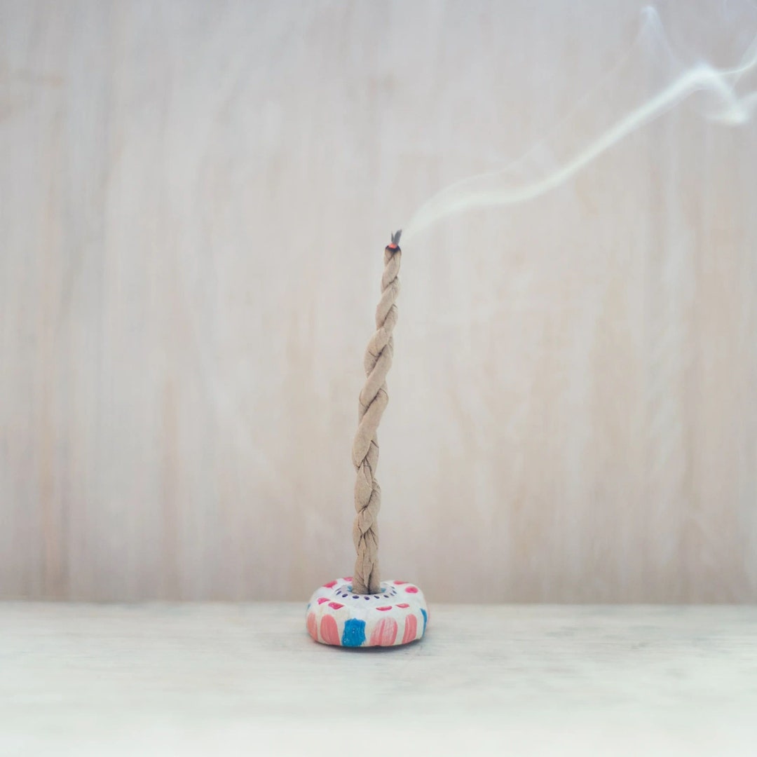 Tibetan Rope Incense Handpainted Burner Etsy