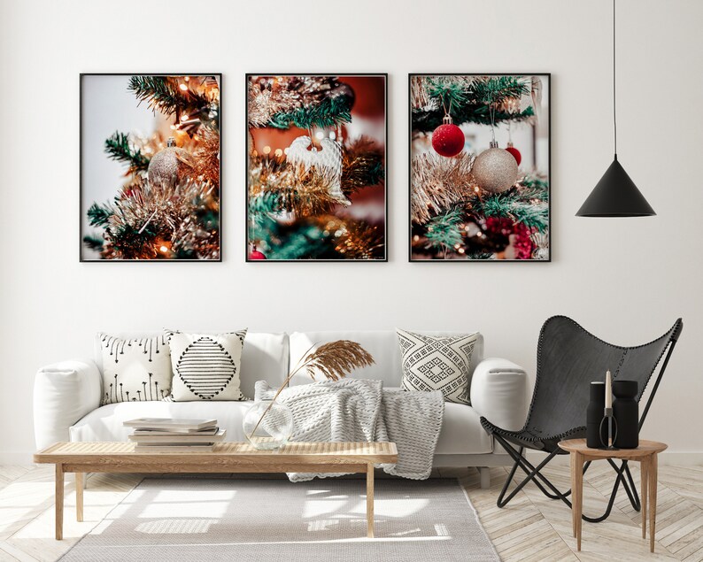 1000 Pieces Xmas Wall Art Set Christmas Printsprintable Etsy