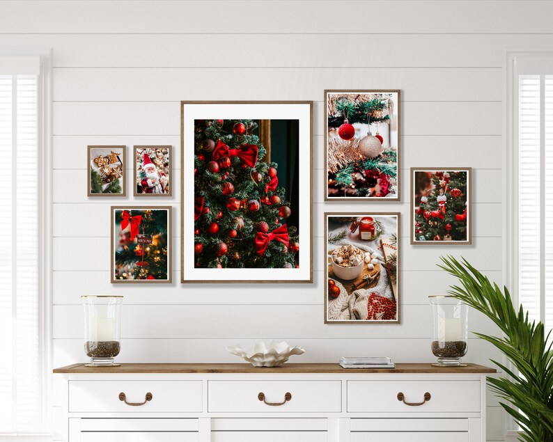1000 Pieces Xmas Wall Art Set Christmas Printsprintable Etsy