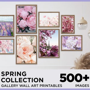 500+ Pieces Spring Wall Art Prints, Spring Decor Print Set, Spring Gallery Print, Easter Wall Decor, Spring Floral Print, Spring Animals Art