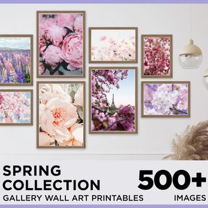 Más de 500 piezas de impresiones de arte de pared de primavera, conjunto de impresión de decoración de primavera, impresión de galería de primavera, decoración de pared de Pascua, estampado floral de primavera, arte de animales de primavera